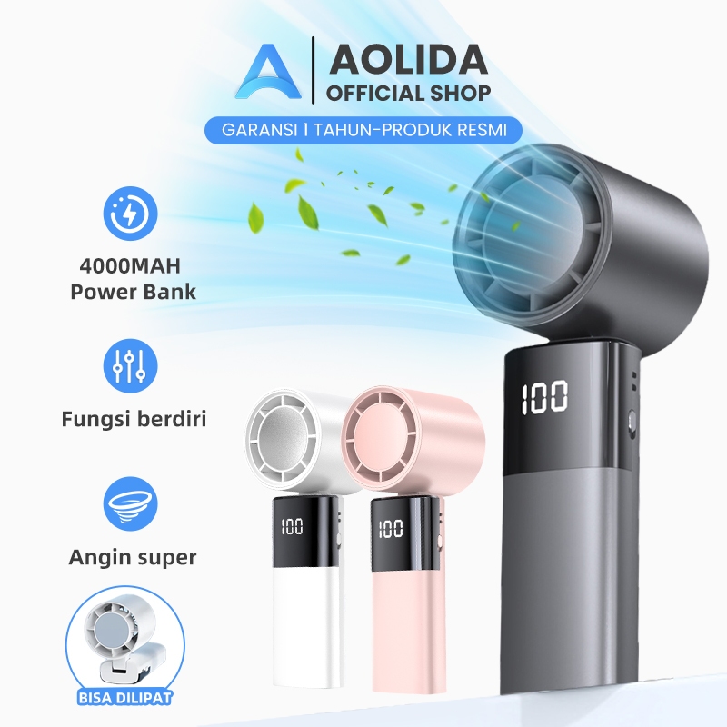 Jual Aolida 4000mAh High-speed kipas Mini Portable kipas angin 100 Gear ...
