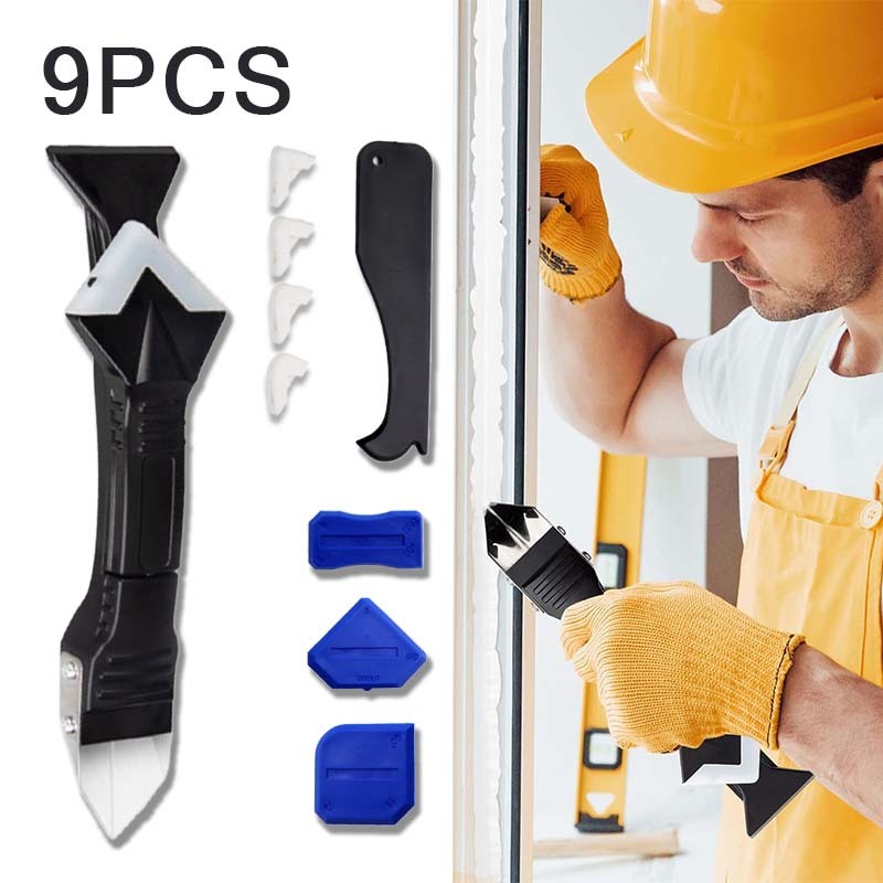Jual 9pcs Alat Pembersih Lem Silikon Alat Sealent Kaca Sealant Tool ...