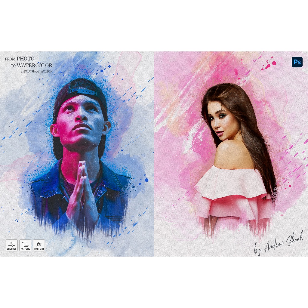 Jual Photoshop Action - Watercolor Actions | Shopee Indonesia