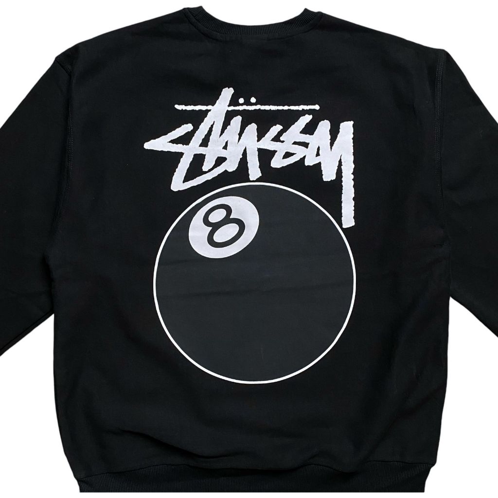 Jual STUSSY 8 BALL CREW - BLACK | Shopee Indonesia