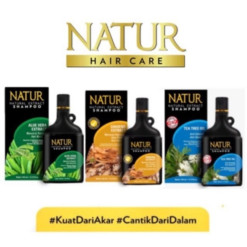 Jual Natur Shampoo Anti Rontok - Aloevera - Gingseng 80 ml | Shopee ...