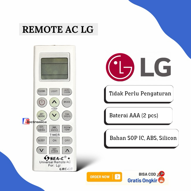 Jual UNIVERSAL REMOTE AC KHUSUS MEREK LG MULTITYPE | Shopee Indonesia