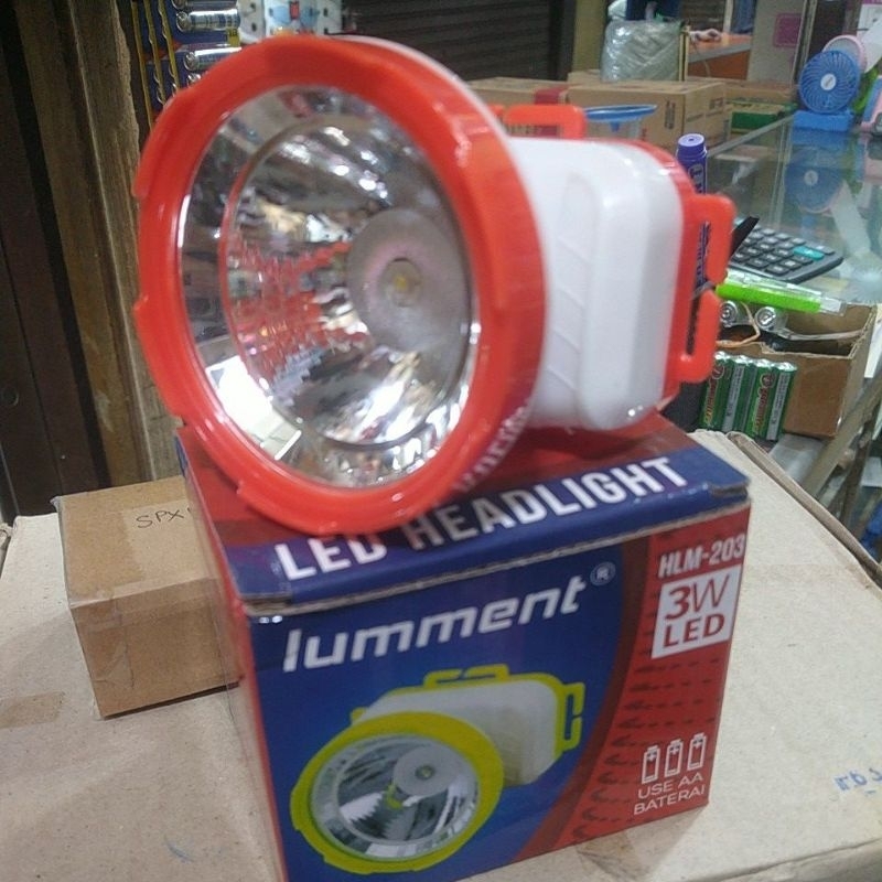 Jual Senter Kepala LED baterai AA 3pc | Shopee Indonesia