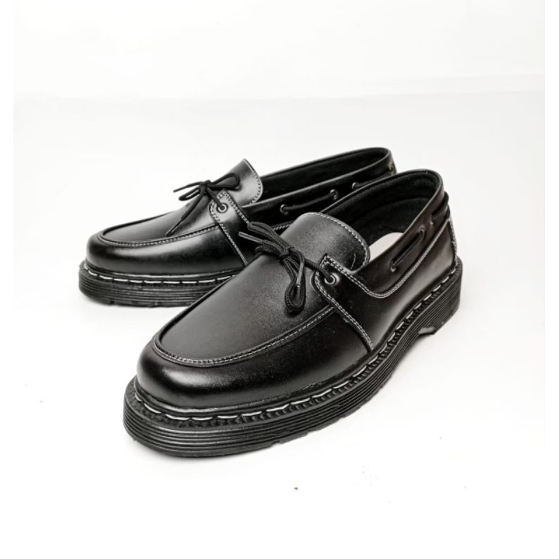 Jual SULTAN FOOTWEAR X AFV BLACK | Sepatu Kasual slip on Loafers Pria ...