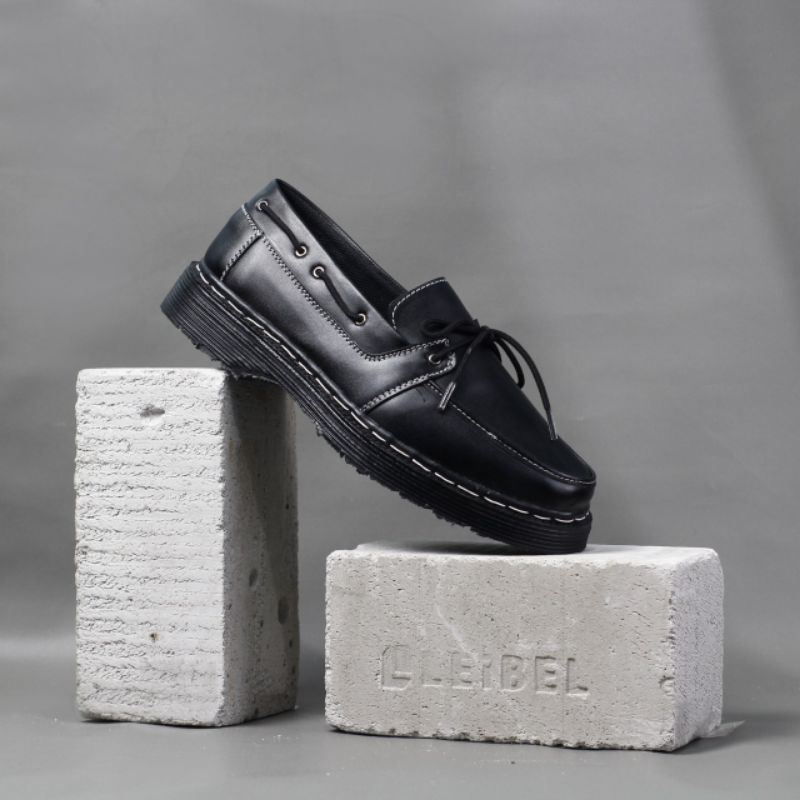 Jual SULTAN FOOTWEAR X AFV BLACK | Sepatu Kasual slip on Loafers Pria ...