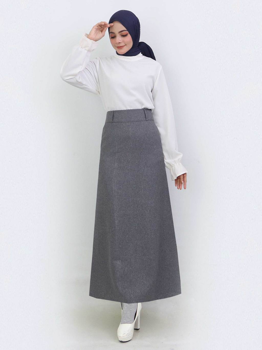 Jual Rok Panjang Model A Line Hitam Basic | Shopee Indonesia