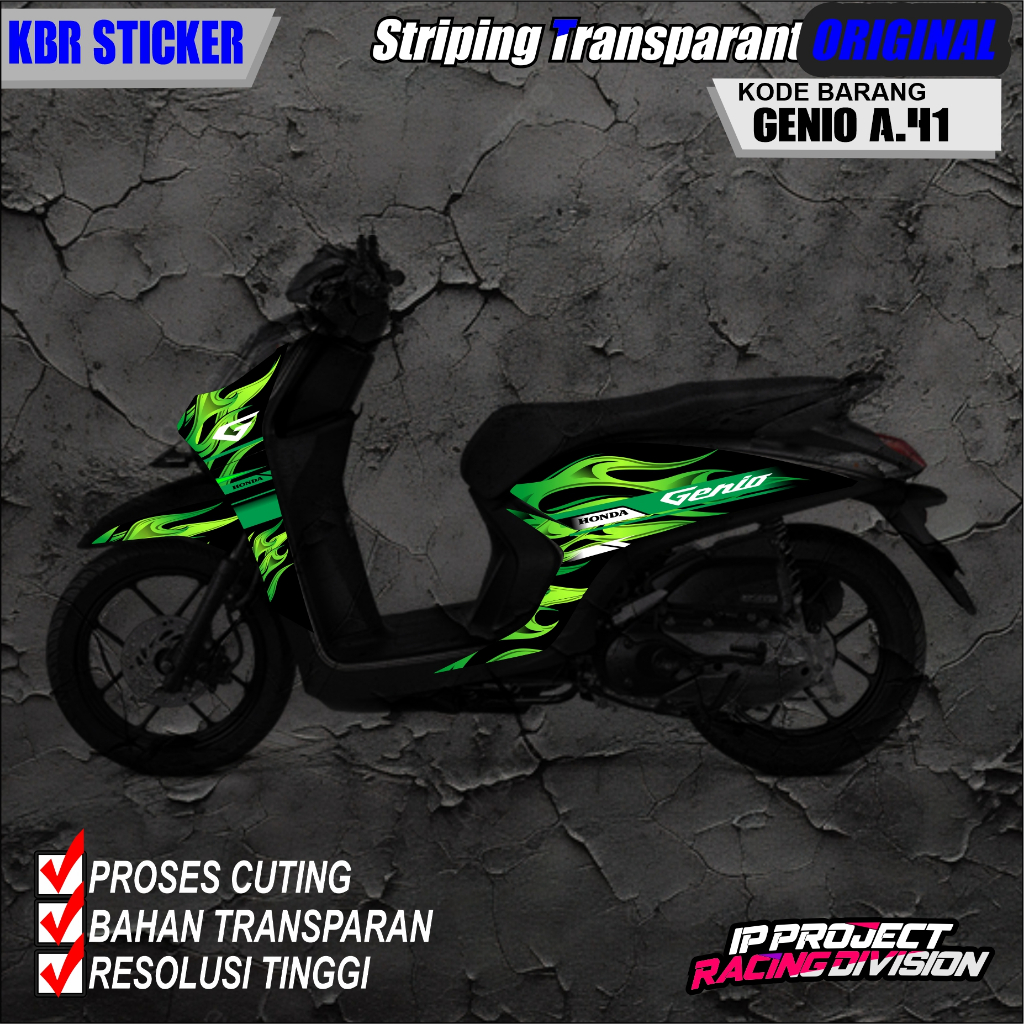 Jual (COD) STRIPING ORIGINAL MOTOR HONDA GENIO TAHUN 2019 DESAIN RACING ...