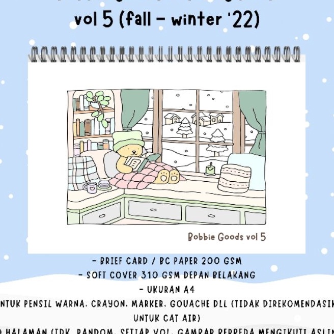 Jual HJ6 Bobbie Goods Coloring Book Vol 5 Fall Winter 22 2 halaman buku ...