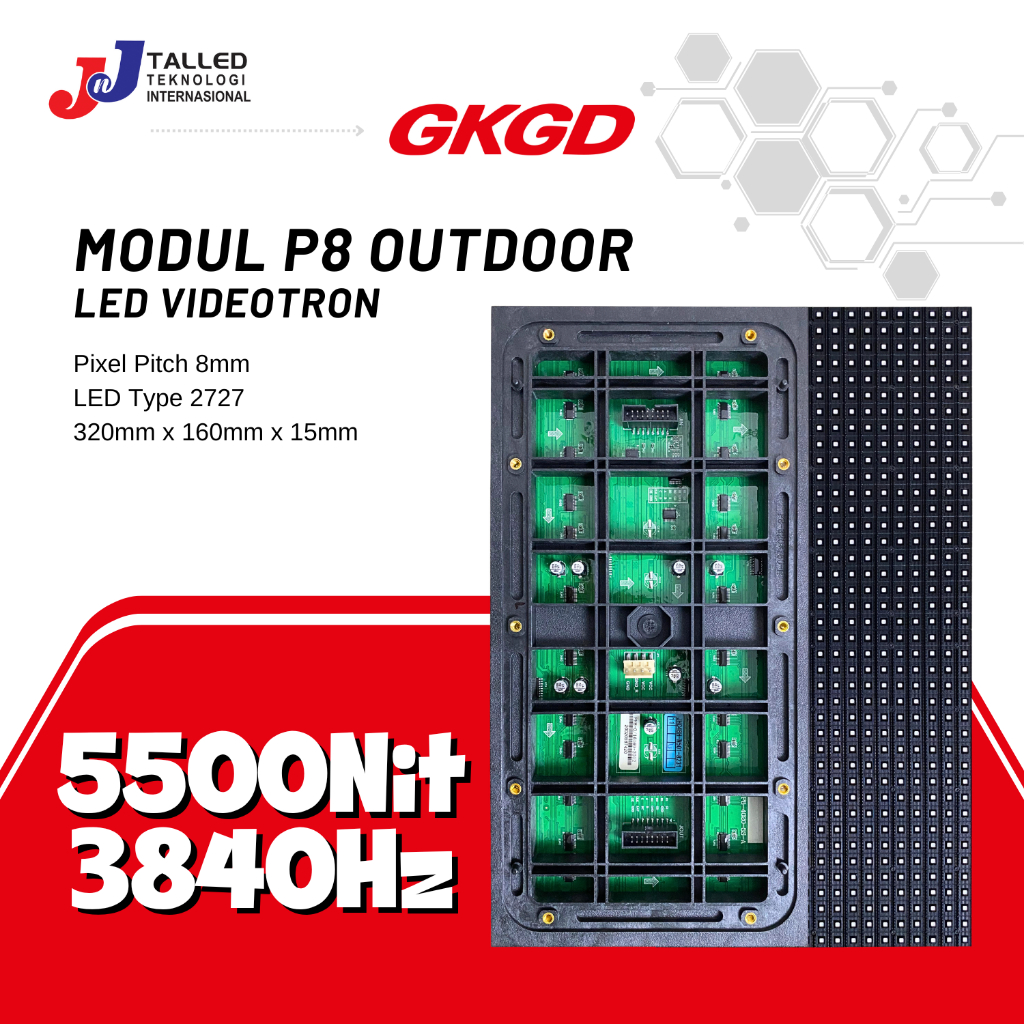 Jual MODUL P8 RGB OUTDOOR VIDEOTRON GKGD 3840Hz | Shopee Indonesia
