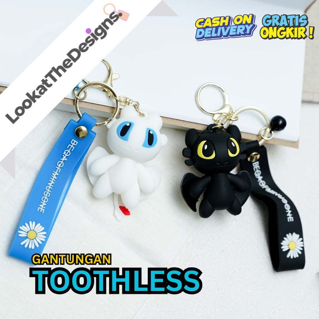 Jual Gantungan Kunci Toothless Night Fury How to Train Your Dragon Naga ...