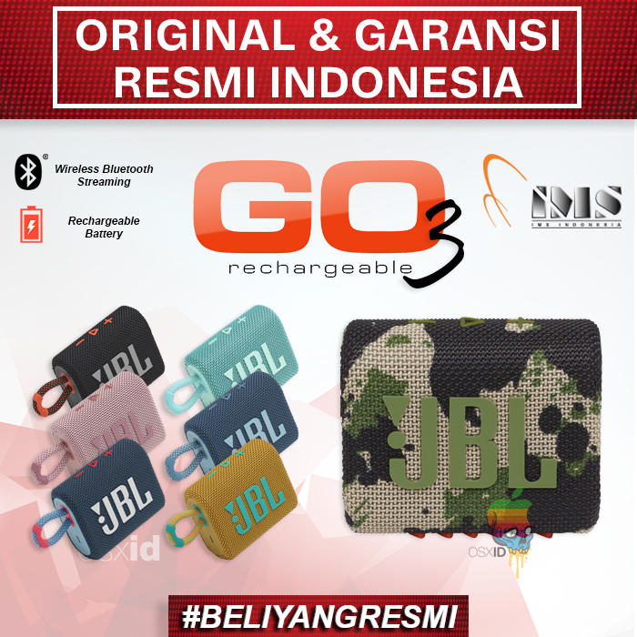 Jual GO 3 Portable Speaker Bluetooth - Garansi RESMI IMS 1 Tahun ...