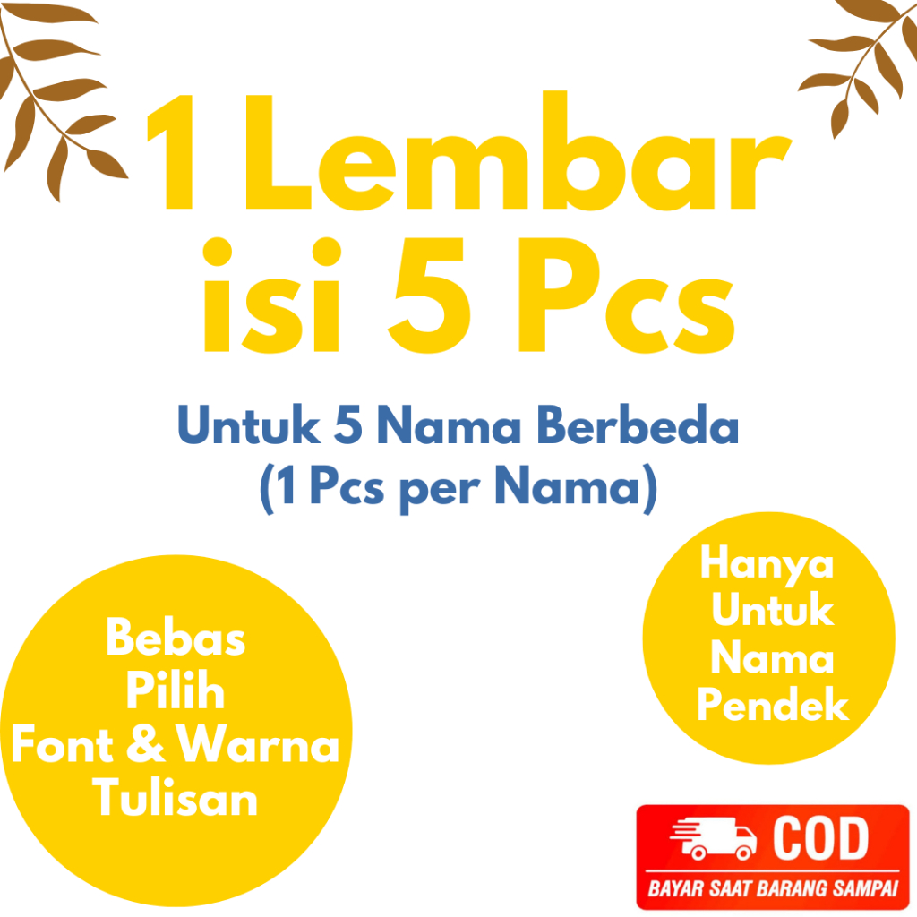 Jual Label Setrika Nama - Stiker Baju - Label Nama Setrika Ekonomis Isi ...