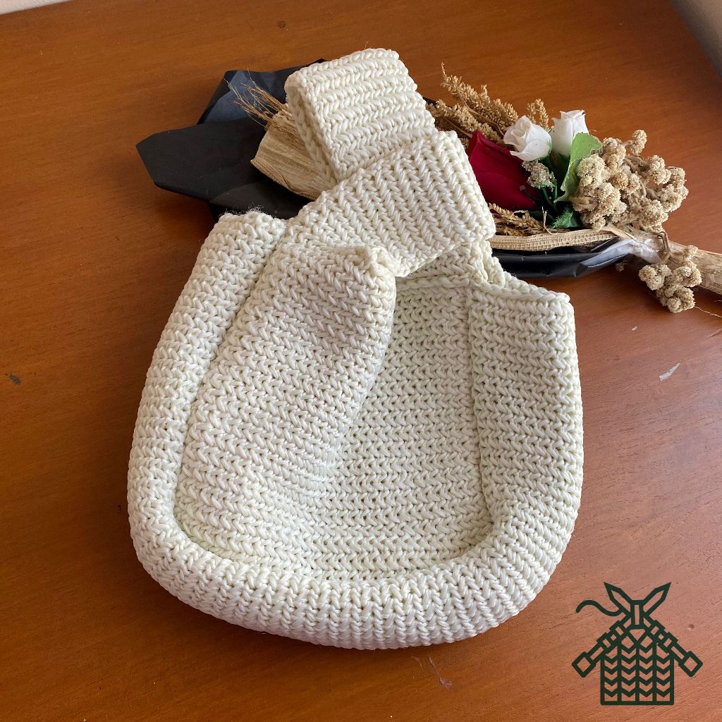 Jual tas hamper knot bag rajut / tas rajut unik ala jepang | Shopee ...