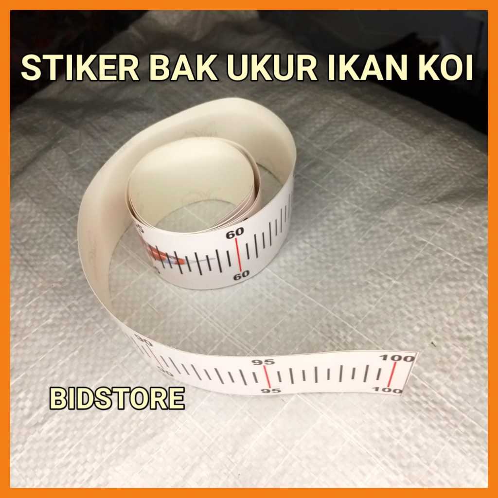 Jual Stiker ukur ikan koi 100cm Anti air Stiker ikan ki koki dan ikan ...