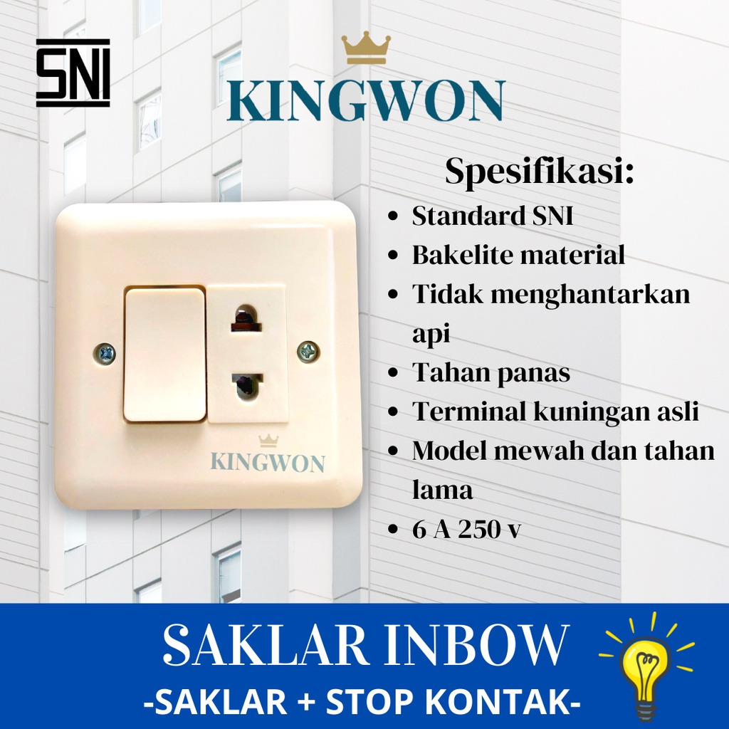 Jual SAKLAR INBOW IB STOP KONTAK + SAKLAR ENGKEL SINGLE SWITCH SAKLAR ...