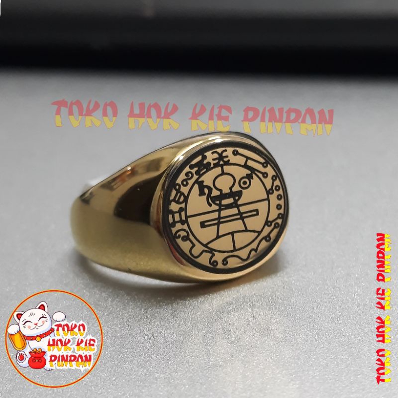 Jual cincin goetia sigil seal of solomon ring king salomo aura custom ...