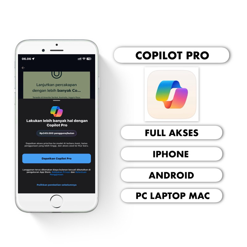 Jual COPILOT PRO SUPPORT AI FULL ACCES ALL DEVICE 1BLN | Shopee Indonesia