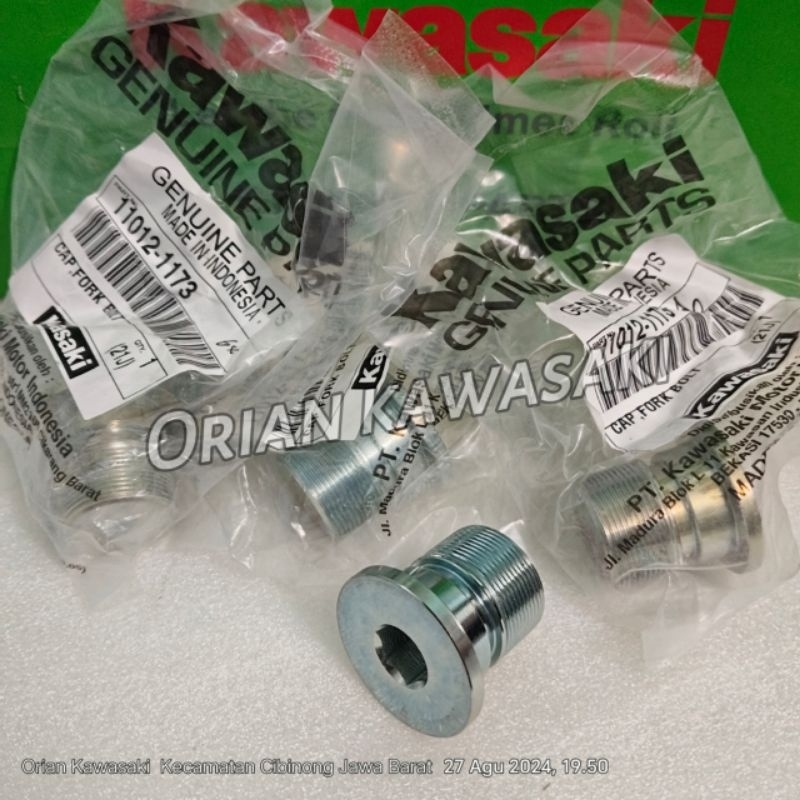 Jual Baut tutup as shock shockbreaker depan kawasaki kaze r original ...