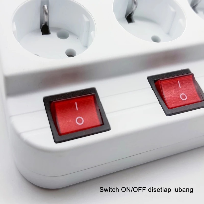 Jual Mikotek Stop Kontak 5 Lubang Switch On Off Stop Kontak Elegant 5LB ...