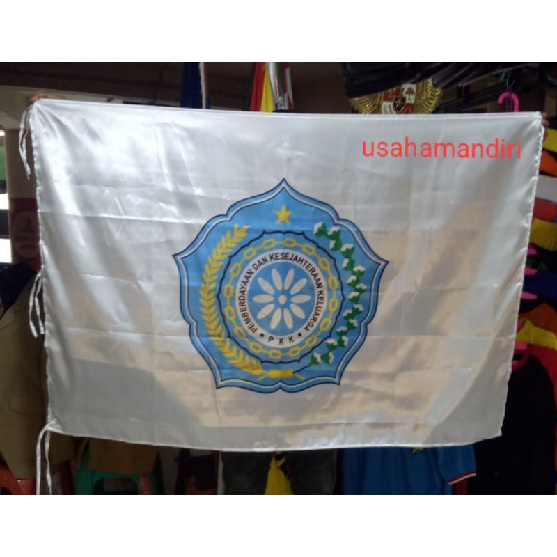 Jual Bendera Pkk Ukuran 90 cm x 135 cm bahan satin | Shopee Indonesia