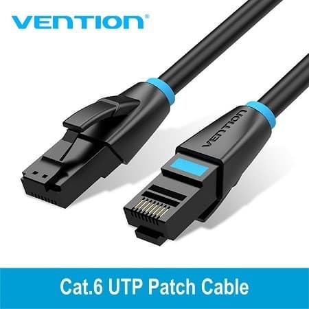 Jual Kabel Lan Cat6 Vention 3 Meter Cat 6 UTP Ethernet Black IBK ...