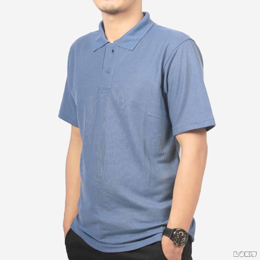 Jual Polo Shirt Polos Unisex Original LOKU Bahan Polyester Best Quality ...