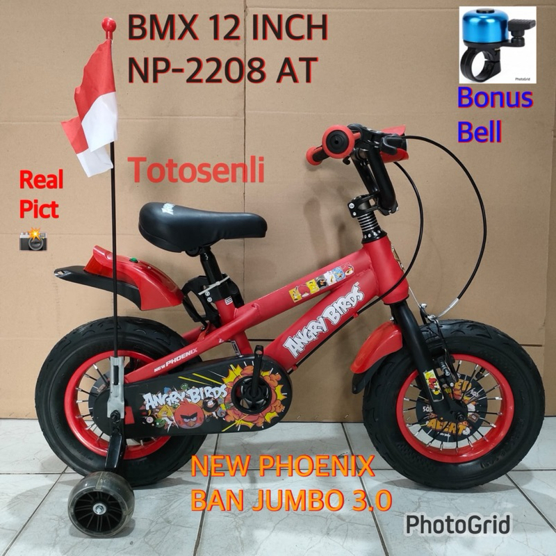 Jual sepeda anak laki BMX NEW PHOENIX NP-2208 AT ukuran 12 inch ban ...