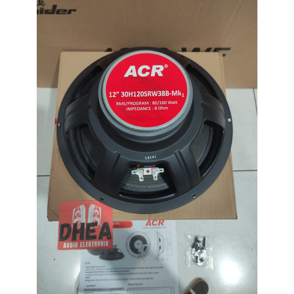 Speaker ACR PRO SRW38 12 inchi Woofer Bass Original Speaker 12in ACR SRW38B  MK1 Woofer 30H12SRW38B MK1 12 in 160 Watt RMS - Main Image