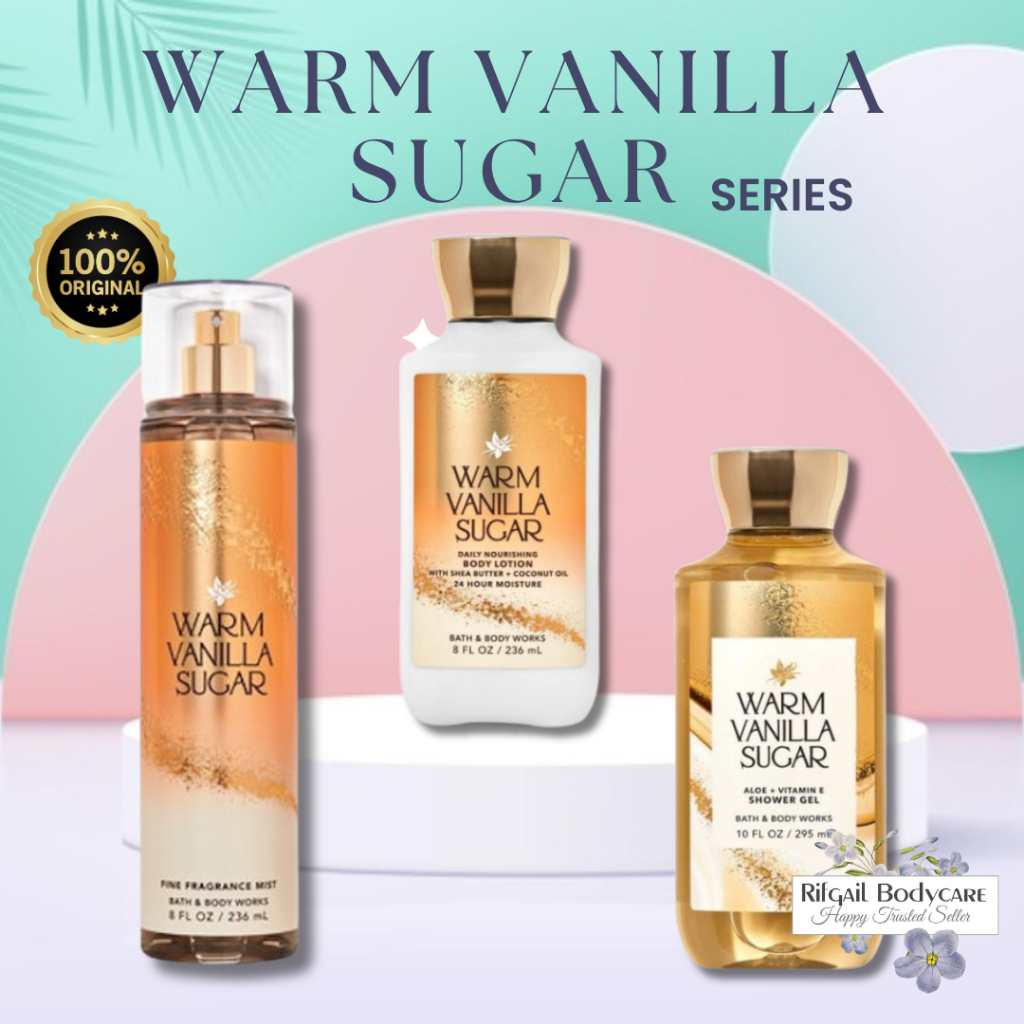Bath And Body Works WARM VANILLA SUGAR BODY MIST, Shower Gel, Body Lotion