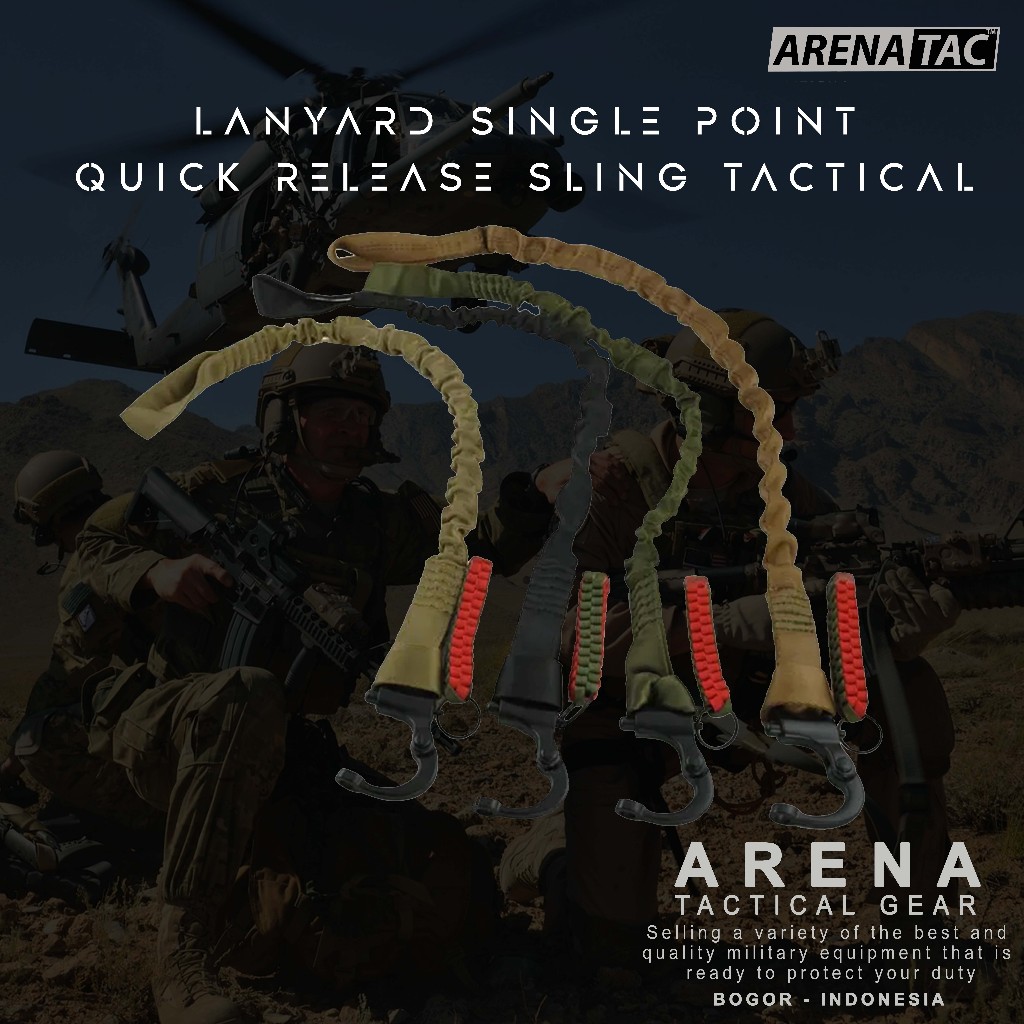 Jual Arenatac - Outdoor Quick Release Safety Belt Lanyards Sling Molle ...