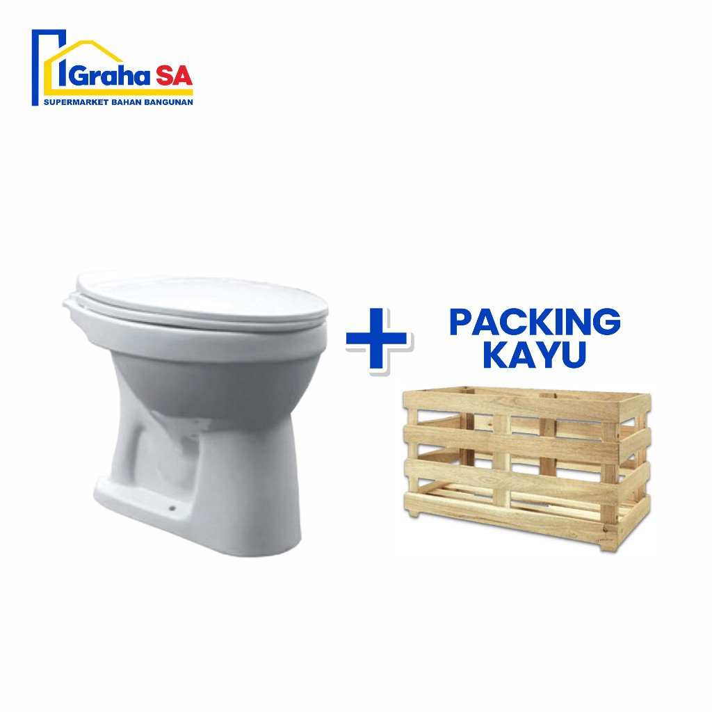 Toilet Duduk Siram Manual Volk C509 - Desain Minimalis, Keramik Berkualitas, Mudah Dipasang