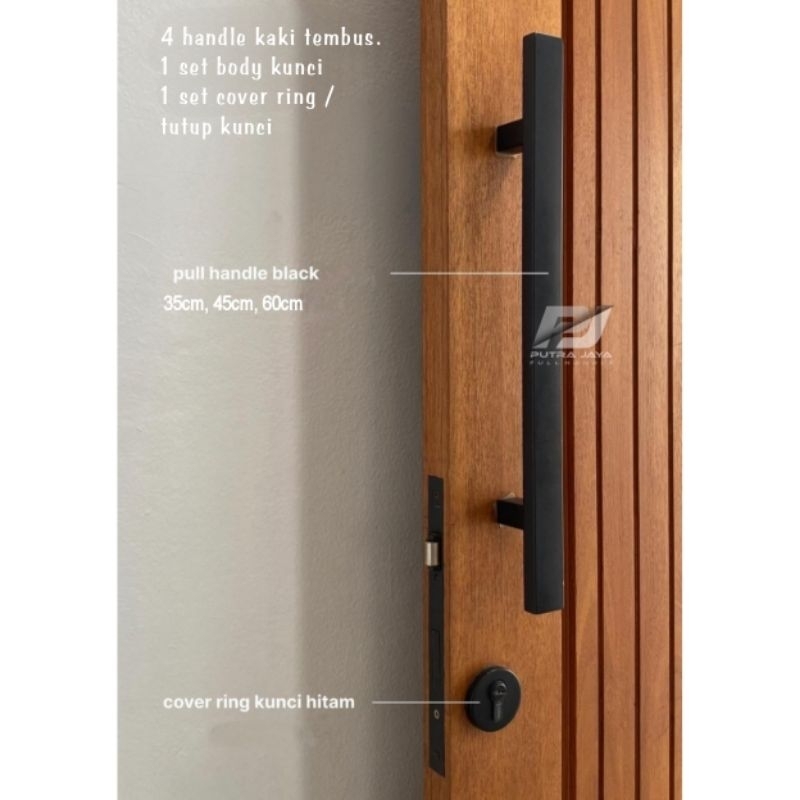 Jual Paket Handle Kaki Tembus Set Body Kunci Pelor Gagang Pintu Rumah ...