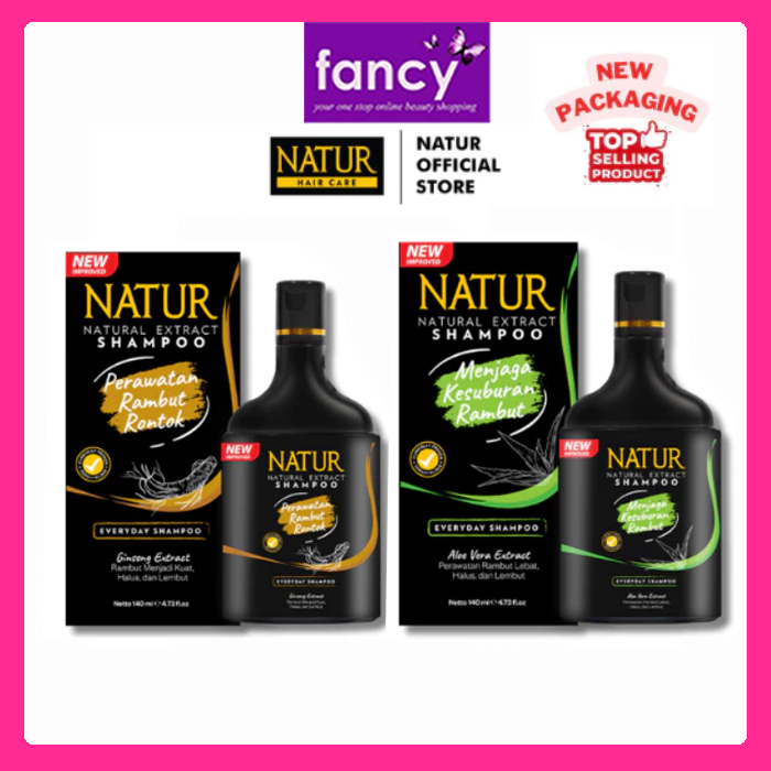 Jual Natur Shampoo 140ml Extract Ginseng / Aloe Vera | Shampo Anti Hair ...