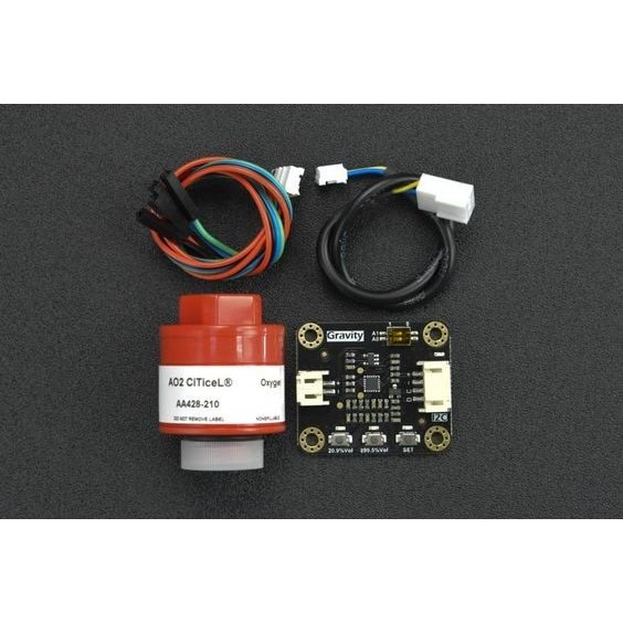 Jual DFRobot Gravity : Electrochemical Oxygen Sensor (0-100%Vol) I2C ...