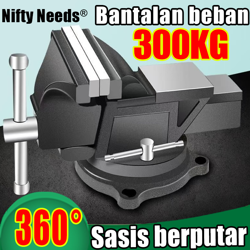 Jual Catok Clamp 4IN/5IN/6IN ragum bekas jerman 360° Swivel Vice Table ...