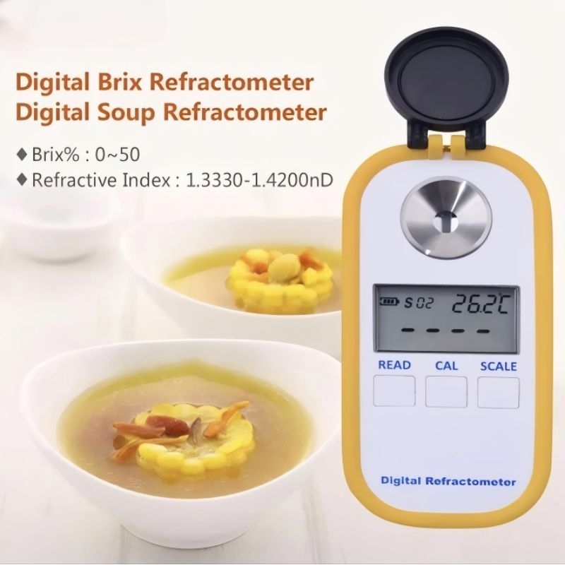 Jual Digital Refractometer 2in1 Sugar 0-50% Salt 0-28% Food Brix ...