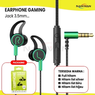 NANVAN NVN-R6 Headset Earphone Gaming New Sporty Design Jack 3.5mm For Handphone Smartphone