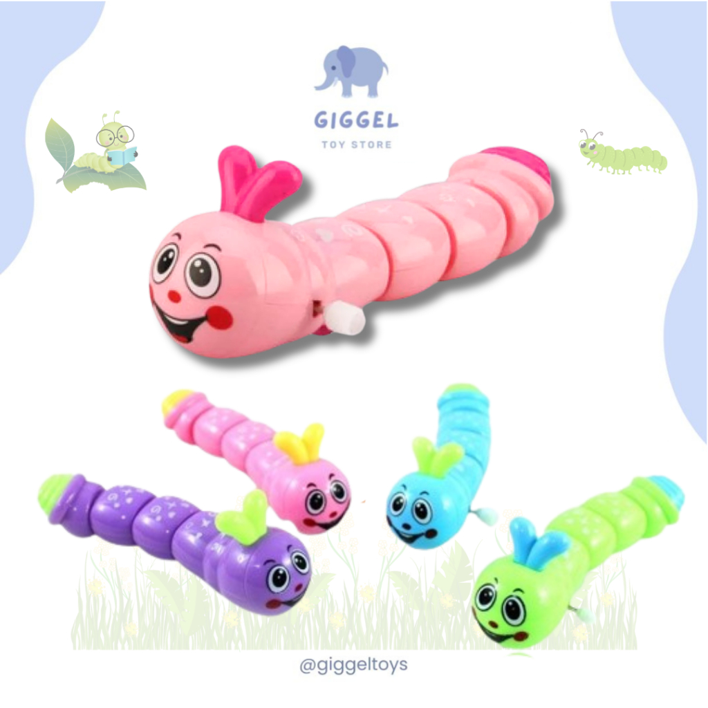 Jual [ Giggel ] Mainan Anak Ulat Bergerak Lucu Warna Cerah Ulat ...