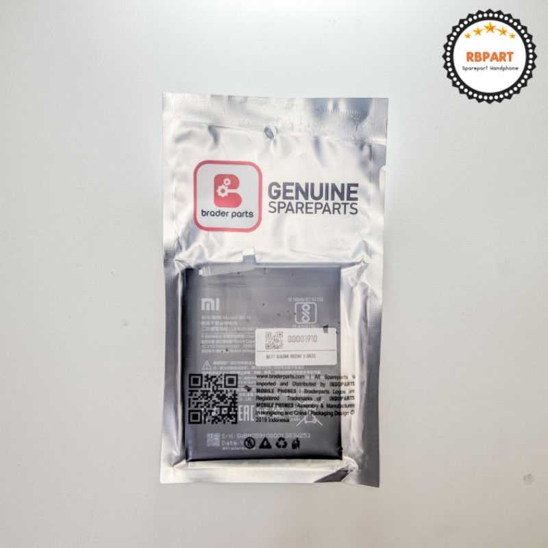 Batterie Neuve Pour Xiaomi Redmi 5 - Modèle BN35, Compatible, Origine Chine
