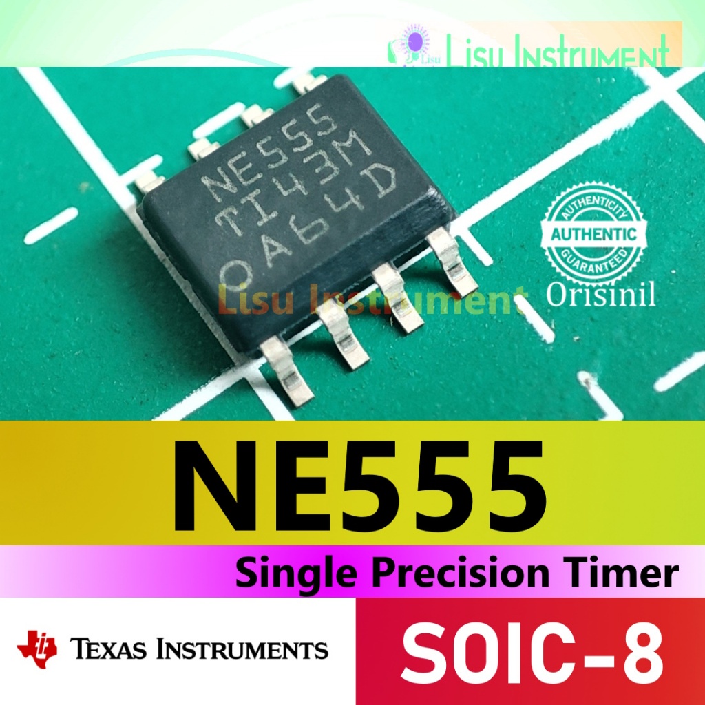 Jual NE555 Single Precision Timer 555 SOIC-8 Texas Instruments NE555DR ...