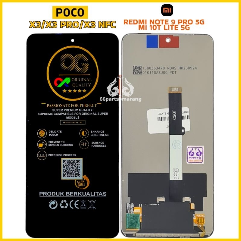 Écran LCD Tactile Complet Pour Xiaomi Poco X3 / Note 9 Pro (5G) / Mi 10T Lite / Poco X3 Pro - Noir