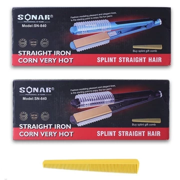 Sonar SN 840 Catokan Pelurus Rambut Plat Ceramic Body Metallic