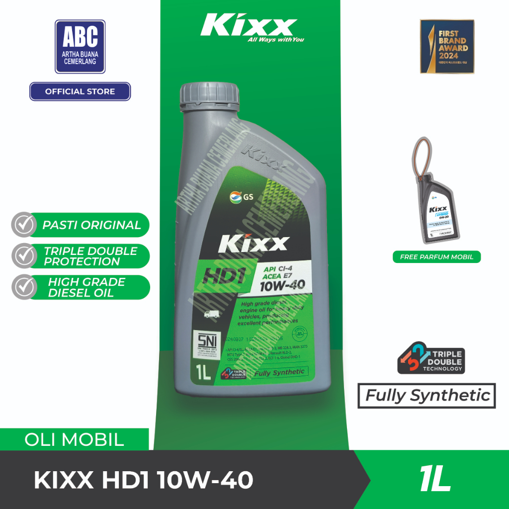 Jual KIXX HD1 10W-40 API SN PLUS FULL SYNTHETIC OLI MOBIL DIESEL 1L ...