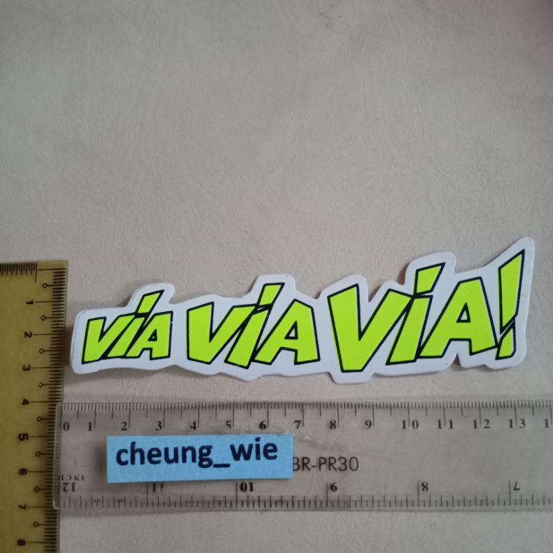 Jual stiker/ Sticker Valentino Rossi Via Via Via !!! Misano stabilo ...