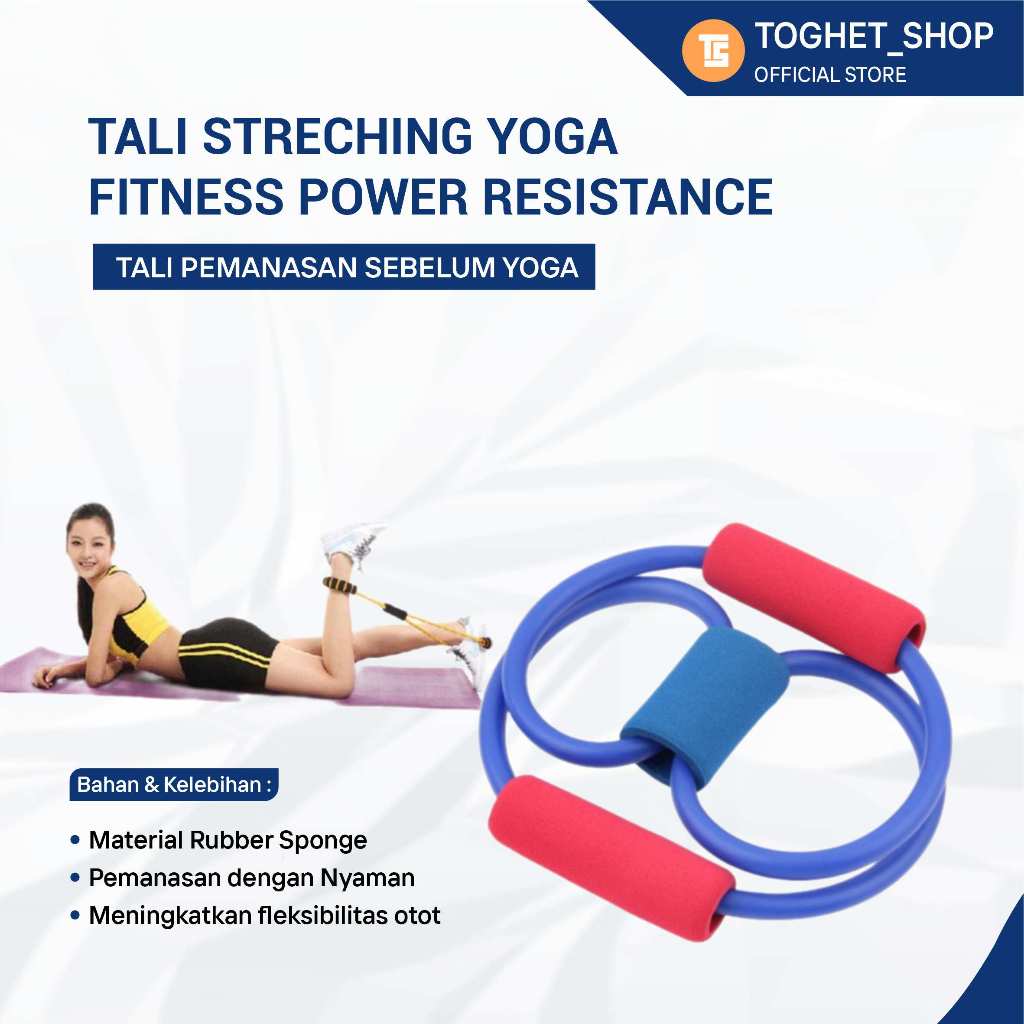 Jual Tali Stretching Yoga Fitness Power Resistance Tali Pemanasan