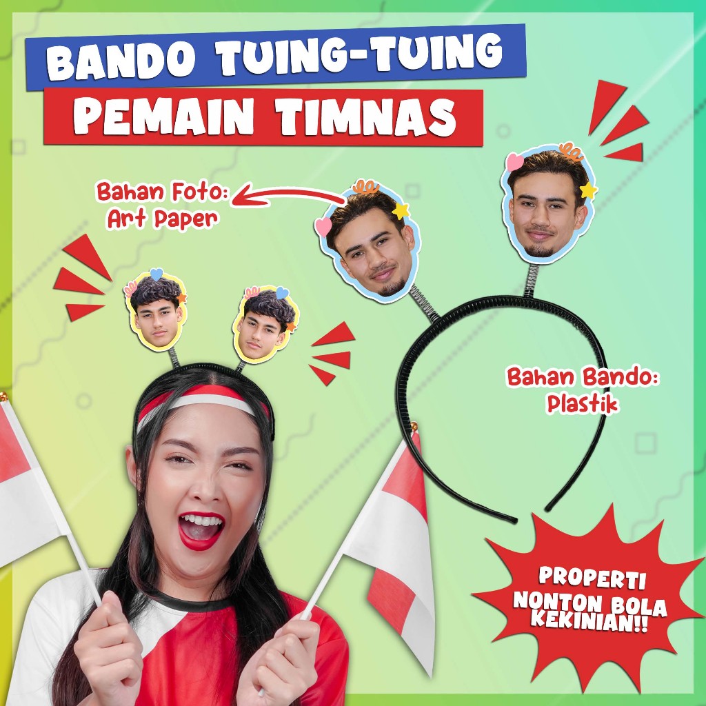 Jual BANDO UNIK TUING-TUING LUCU - Bando Per - Tema Pemain TIMNAS ...