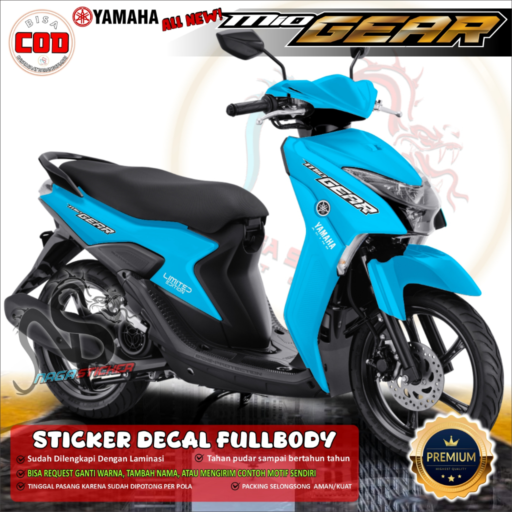 Jual Bisa COD Decal Sticker Full Body Yamaha Mio GEAR Polos 2 Variasi ...