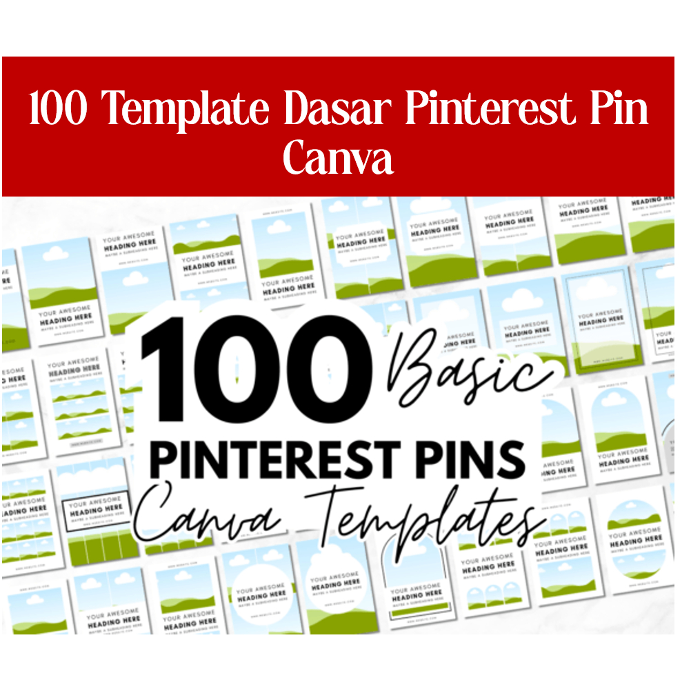 Jual 100 Template Dasar Pinterest Pin Canva Shopee Indonesia