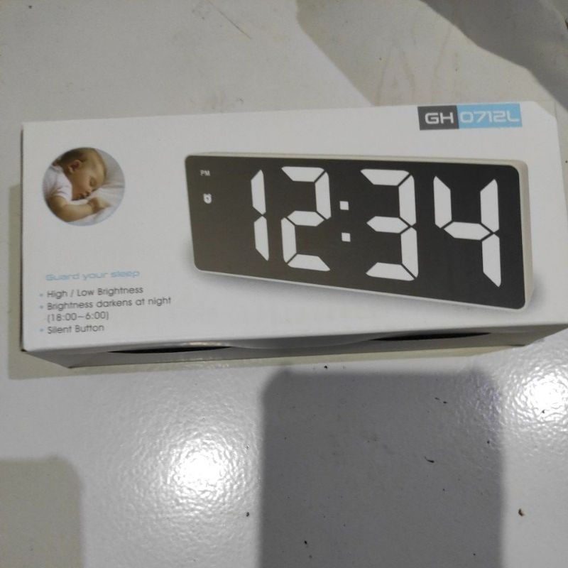 Jual clock jam digital dinding GH0712L | Shopee Indonesia