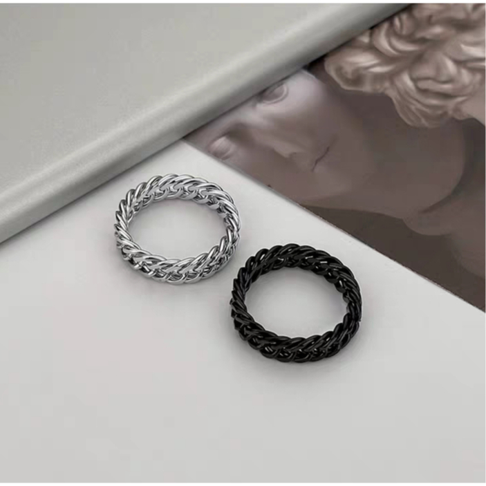 Jual CINCIN TITANIUM MODEL RANTAI PRIA WANITA ANTI KARAT | Shopee Indonesia